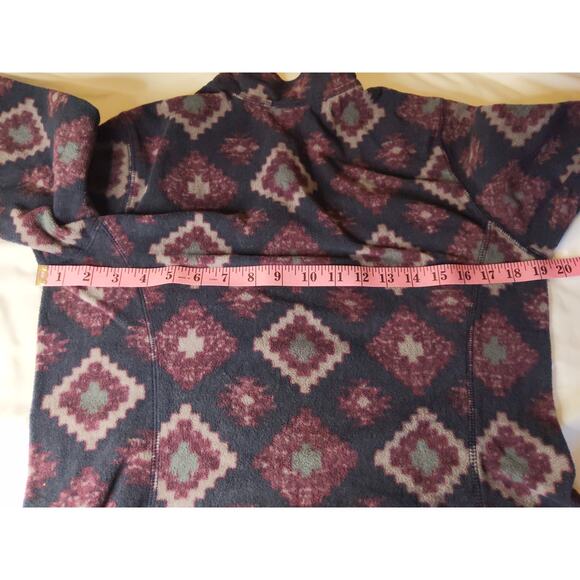 EDDIE BAUER Women's Geometric Print Quarter Zip Fleece Pullover Size M Outdoor - Picture 8 of 9
